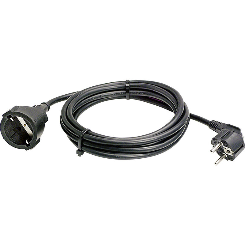 AS Schwabe 50202 Strom Verlängerungskabel 16 A Schwarz 2.00 m H05VV-F 3G 1,5 mm²
