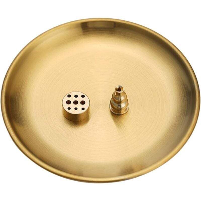 Aschenbecher aus Messing in Kürbisform für Räucherstäbchenhalter – 3-in-1-Design (1414 cm)