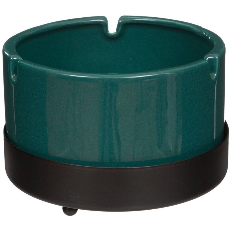 Aschenbecher Bota Metall Keramik D12cm - Grün