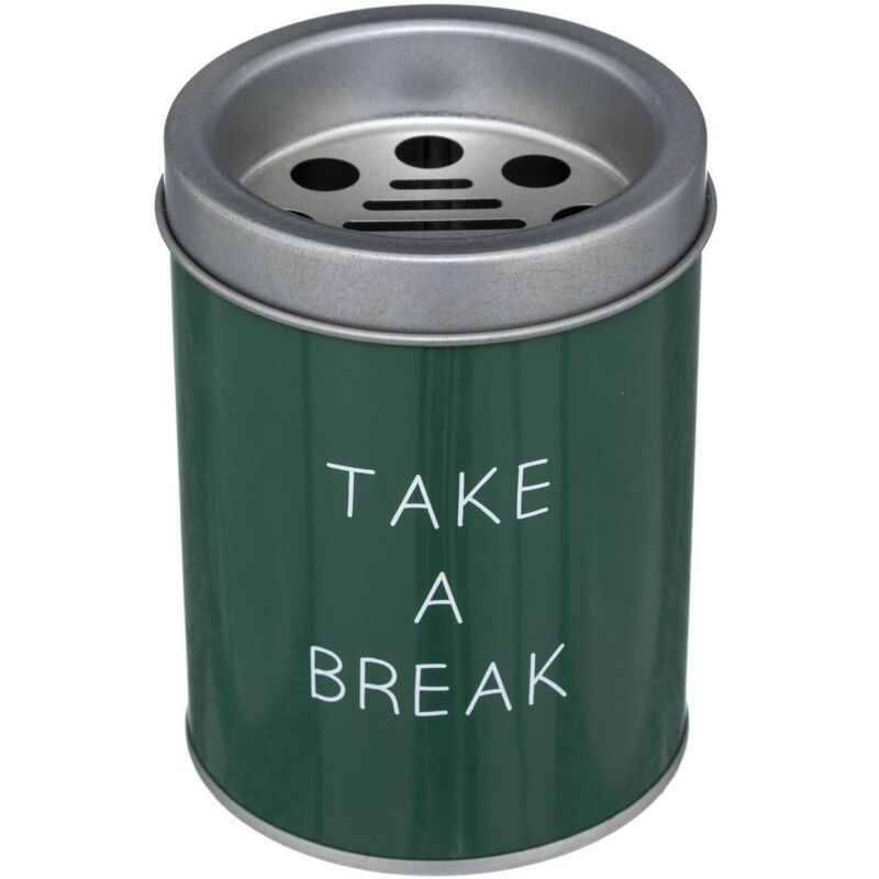 Aschenbecher Messages Metall D7,5cm - Grün