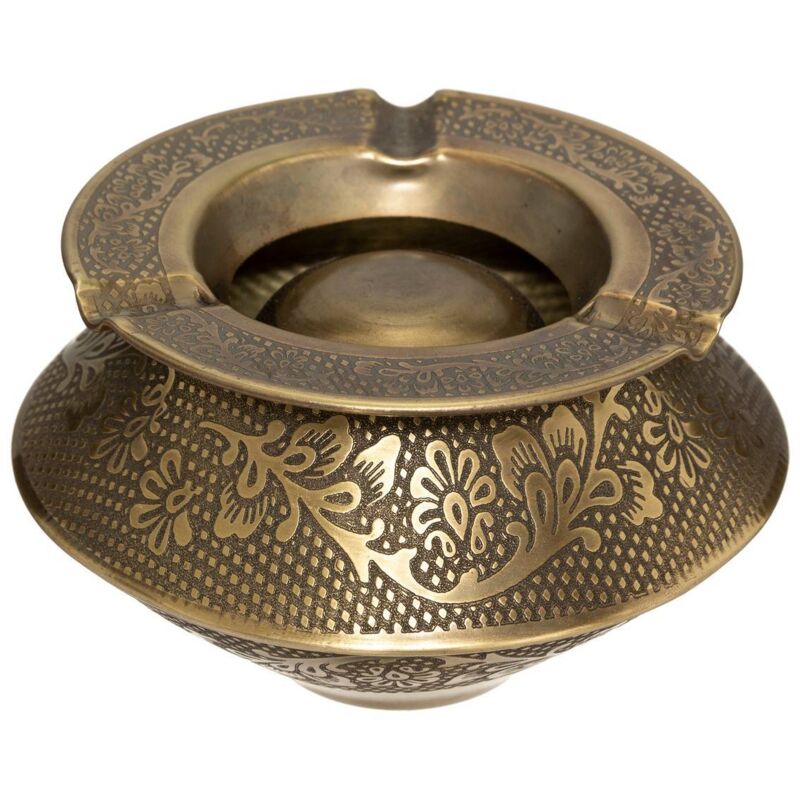 Atmosphera - Aschenbecher Oasis - Metall - vergoldet - D12 cm créateur d'intérieur