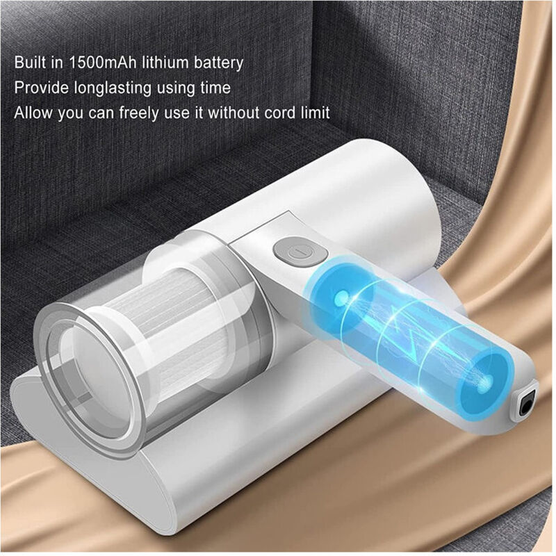 Trade Shop Traesio - Trade Shop - tragbarer kabelloser staubsauger, ideal für bettwäsche, kissen, sofas, gardinen -