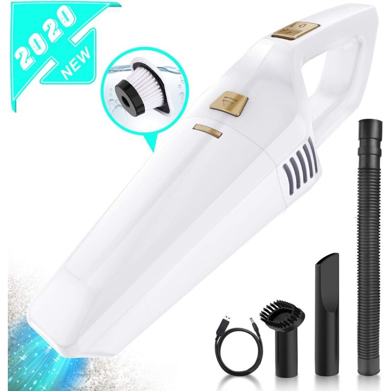 Handstaubsauger, Autostaubsauger 6000PA 120W 2200mA Tragbarer Staubsauger, Kabelloser Staubsauger Nass/Trocken Handgehalten