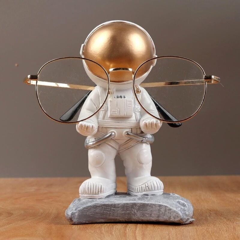 Astronauten-Brillenhalter, Kunstharz, Brillenständer, Basteln, lustiges Schreibtisch-Ornament, Kinderspielzeug, kreatives Geschenk, Tischdekoration