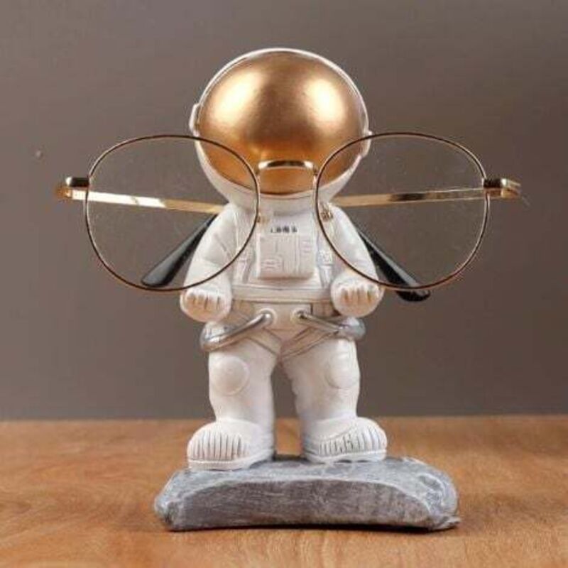 Astronautenbrillenhalter aus Kunstharz, Brillenständer, lustige Bastel-Schreibtischdekoration, Kinderspielzeug, kreatives Geschenk, Tischdekoration