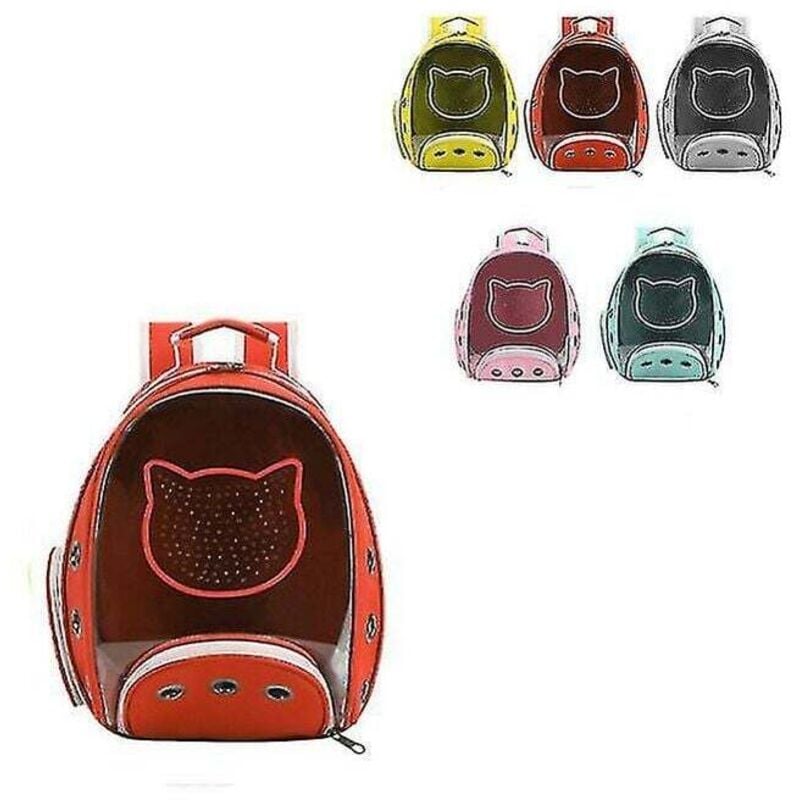 Atmungsaktiver Rucksack für Hunde und Katzen, tragbarer, atmungsaktiver Haustierrucksack für Outdoor-Katzen, tragbarer, Panorama-Rucksack für