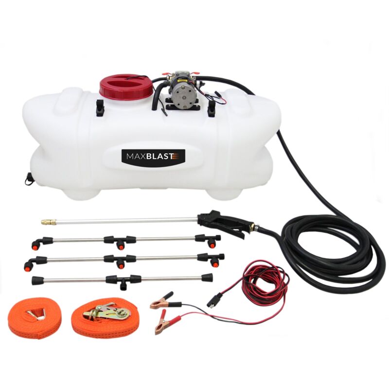 ATV Sprüher 60L für Quad Düngestreuer Streuer Sprühgerät Streugerät Sprühsystem 12V Flüssig Material Dünger 6 Aufsätze