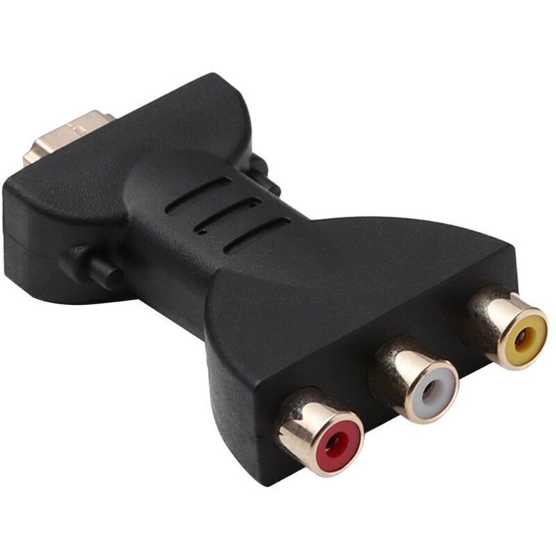 Audio-HDMI-zu-RCA-Videokonverter, HDMI-zu-AV-Adapter, Audio- und Videosynchronisation (rot, weiß, gelb), 1080p