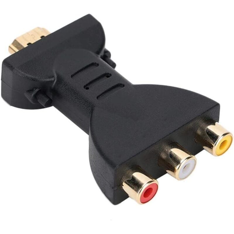 Rnemitery - Audio-HDMI-zu-RCA-Videokonverter HDMI-zu-AV-Adapter Rot Weiß Gelb 1080P Audio- und Videosynchronisierung