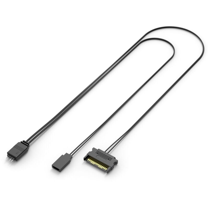 auf ARGB Beleuchtungs-Adapterkabel Computer ARGB Controller auf ARGB Reset Power Kabel PC Manueller RESET Controller Schwarz