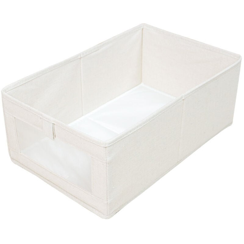 Aufbewahrungsbox 2er Set Kleiderschrank Aufbewahrungsboxen - Mit transparentem Fenster - Für Kleiderschrank, Kleidung, Bücher, Kosmetik, Spielzeug