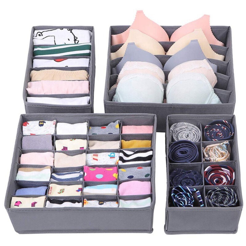 Sinbinta - Aufbewahrungsbox, Faltbare Ordnungssystem Kleiderschrank, Verschiedenen Größen Schrank Schublade Organizer, Wickelkommode Organizer