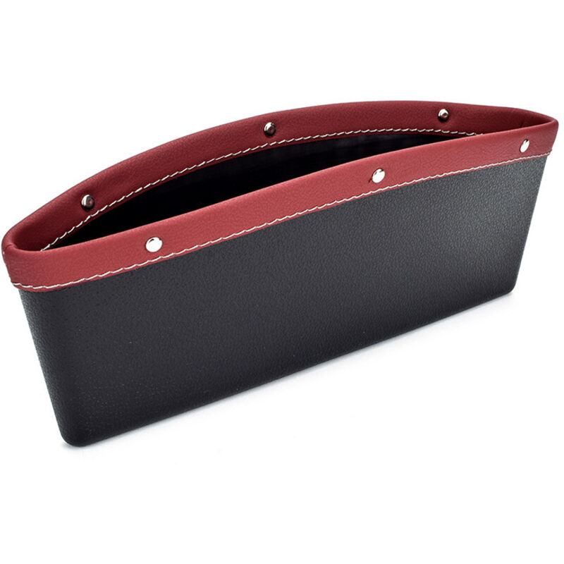 Aufbewahrungsbox für Konsolenzubehör, PU-Leder, Stauraum für Handy, Schlüssel, Karten, Münzen (Rot)