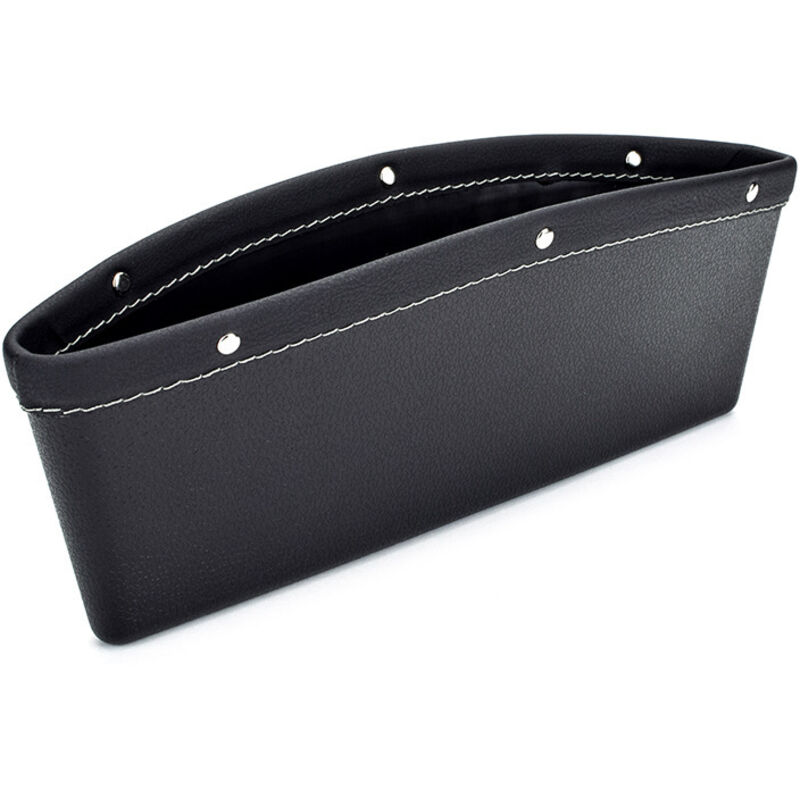 Aufbewahrungsbox für Konsolenzubehör, PU-Leder, Stauraum für Handy, Schlüssel, Karten, Münzen (Schwarz)