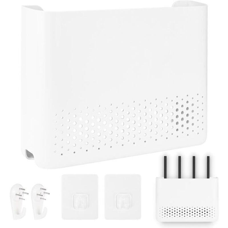 Aufbewahrungsbox für WLAN-Router, Cache-Box 29,5 x 21,5 x 6 cm, Wandregal für WLAN-Router, Heizkörperregal