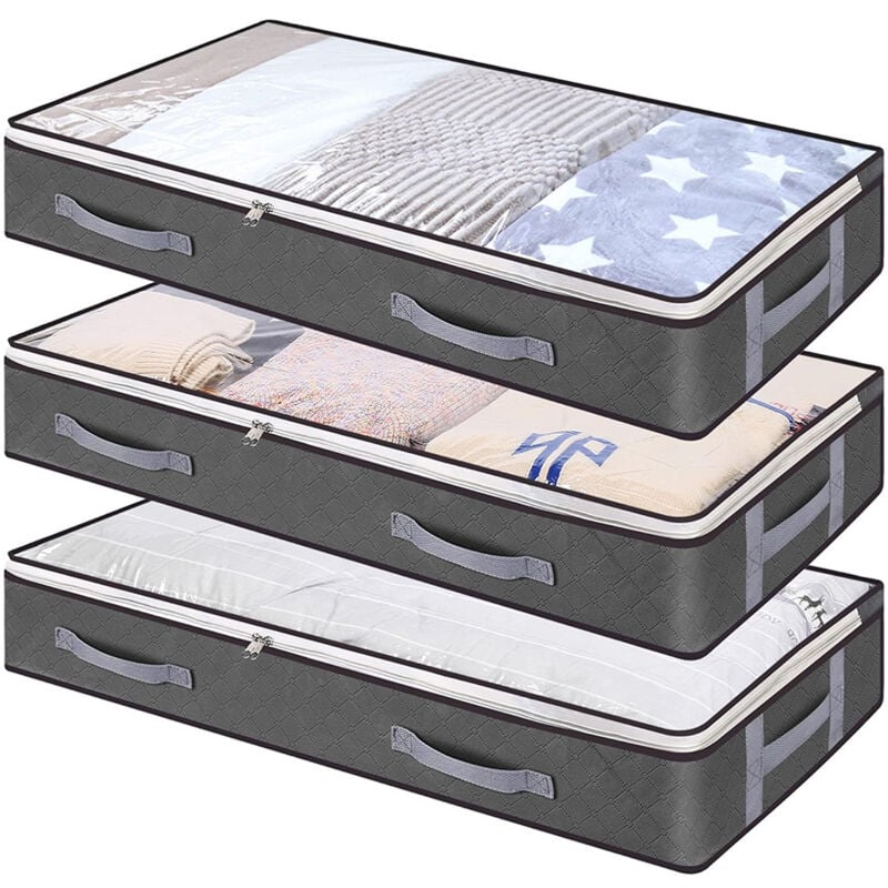 Aufbewahrungsboxen für unter das Bett, Kleiderschrank-Organizer und Aufbewahrungsboxen, faltbare Aufbewahrungstaschen für unter das Bett für Decken,