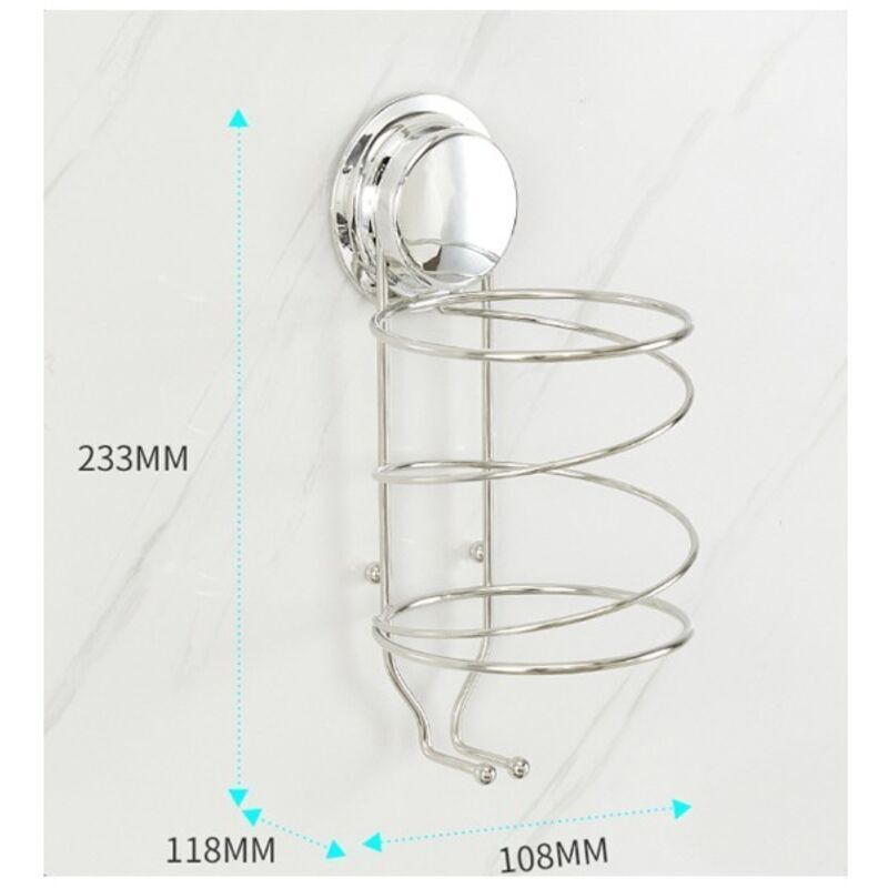 Aufbewahrungsregal für Haartrockner, stanzfreier Aufbewahrungshalter für Haartrocknerrollen für das Badezimmer