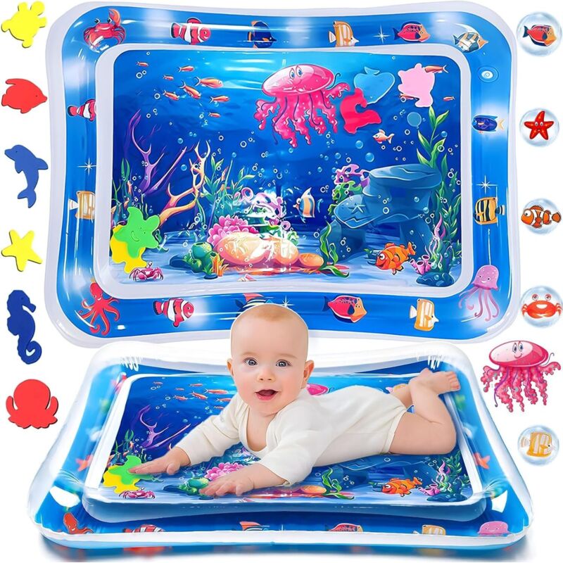 Aufblasbare Baby-Spielmatte, 66 x 50 cm, Baby-Wassermatte, wassergefüllte Spielmatte, Baby-Wasserspielzeug, Geschenk
