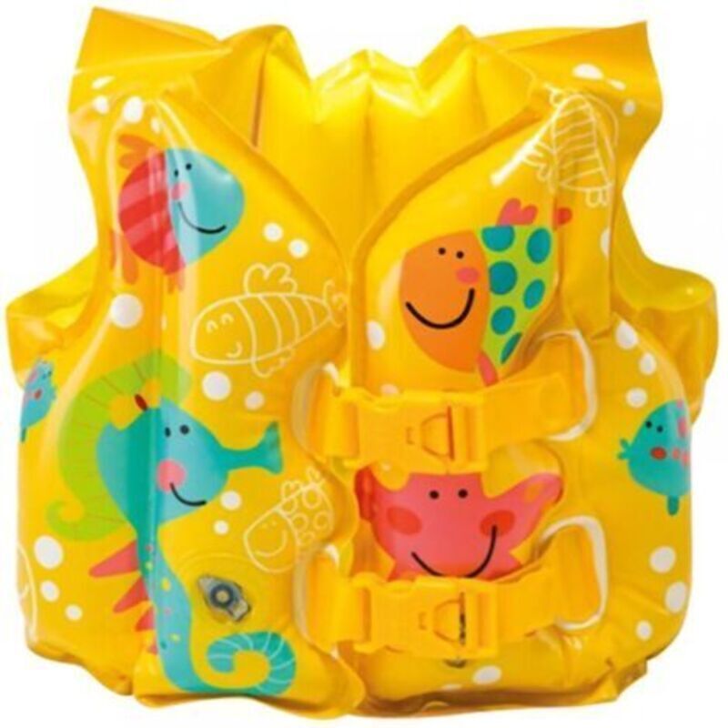 Aufblasbare Schwimmweste für Kinder, Schwimmhilfe, Boje mit verstellbarem Doppelknopf