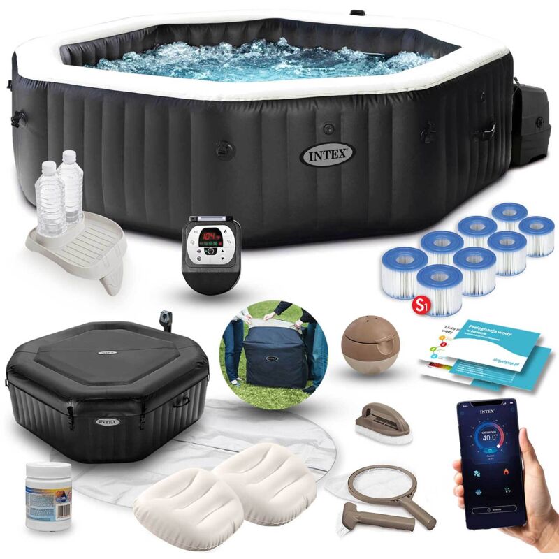 Aufblasbarer Whirlpool mit Hydromassage für 6 Personen, INTEX 28462 Set