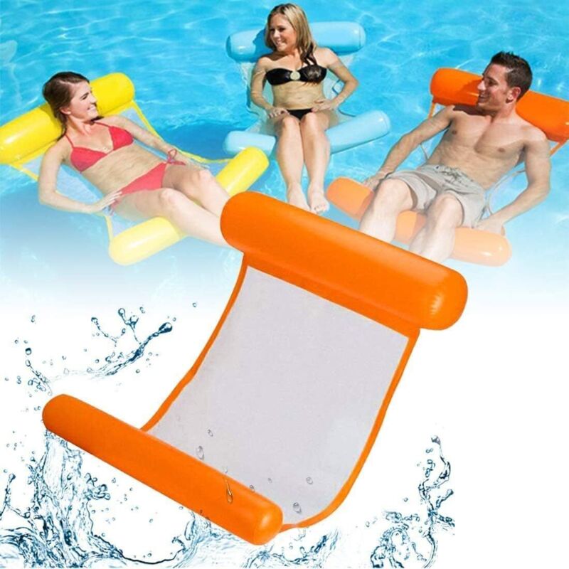 Aufblasbares Schwimmbett, 4-in-1-Wasserhängematte, Loungesessel, Pool-Lounge, Luftmatratze, Pool-Hängematte, aufblasbare Pool-Hängematte für