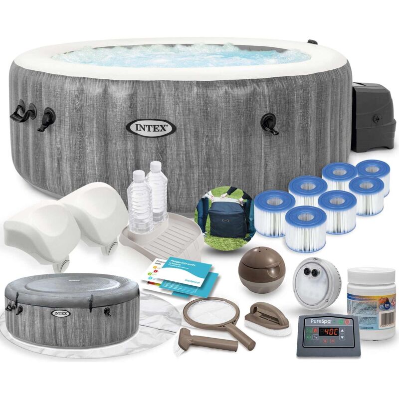 Aufblasbarer Whirlpool mit Hydromassage für 4 Personen, INTEX 28440 Set