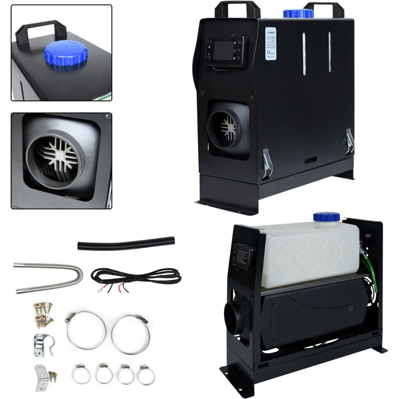 AUFUN 8KW Standheizung Diesel, 12V Luft Dieselheizung Auto Heizung Lufterhitzer, LCD Schalter für RV Boote LKW Wohnmobil Bus (Schwarz mit