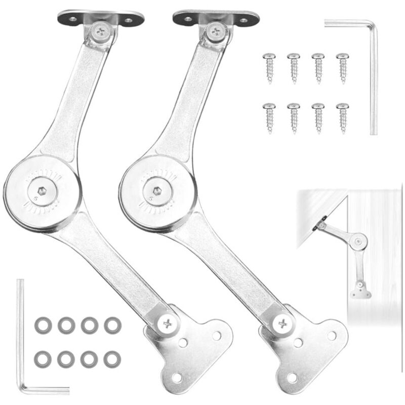 Aufzugsschrank Möbel verstellbar Scharnierdeckelstütze 2 Stück Für Schränke, Schrankoberseiten, Möbel Türen, Hebeunterstützungsscharnier