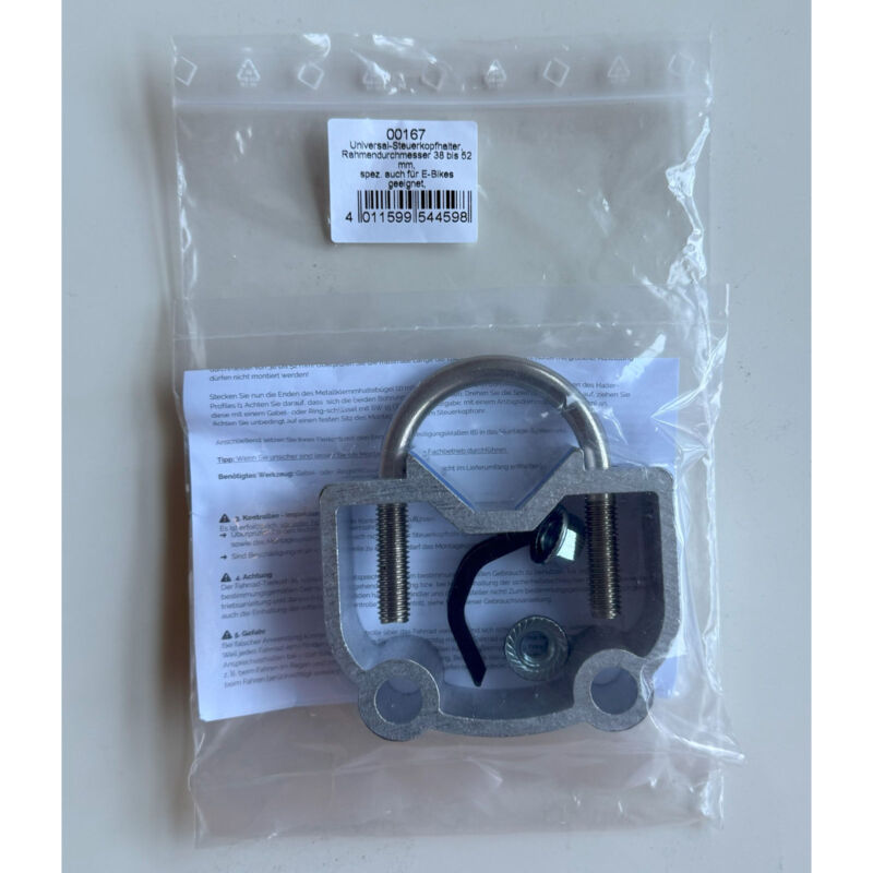 Aumüller - Ersatzteil: Halter Steuerkopf auch für E-Bikes, Rahmendurchmesser 38 bis 52 mm