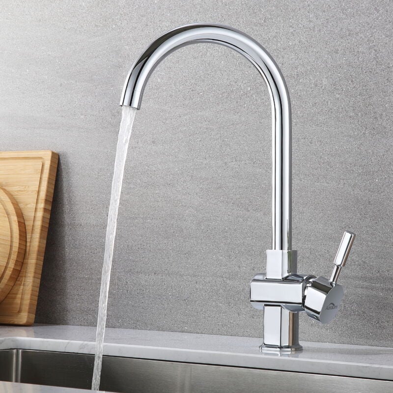 Wasserhahn Küche 360° drehbar Einhebelmischer Spültisch Armatur Küchenarmatur Spülbecken Mischbatterie - Auralum