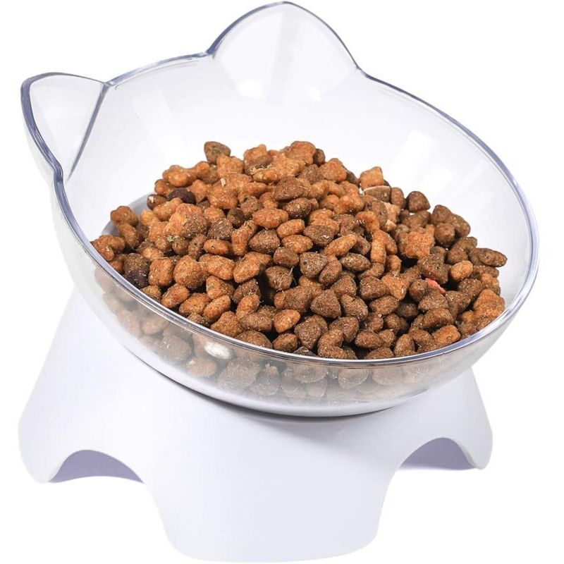 Auslaufsichere, schräge Katzennäpfe, Set aus erhöhten Katzen- und Welpennäpfen mit einem Fassungsvermögen von ca. 1 Tasse Futter