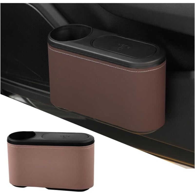 Auslaufsicherer Fahrzeug-Mülleimer, Wasserdichte Automotive Trash Can Mini Car Bin Mit Deckel, Praktischer Auto Mülleimer Mit Deckel Wasserdicht