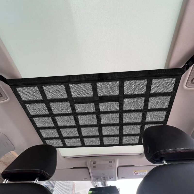 Auto-Aufbewahrungsnetz – Dachbox 90x65cm – Großes Fassungsvermögen für Kleidung und Spielzeug – Universell für SUVs und Wohnmobile