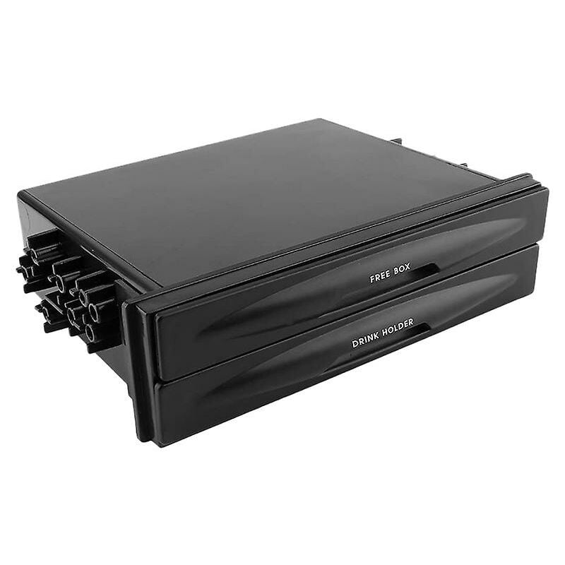 Auto Auto Single Din Radio Pocket, Universal Cd Radio Pocket Drink Cup Holder Box Schwarz