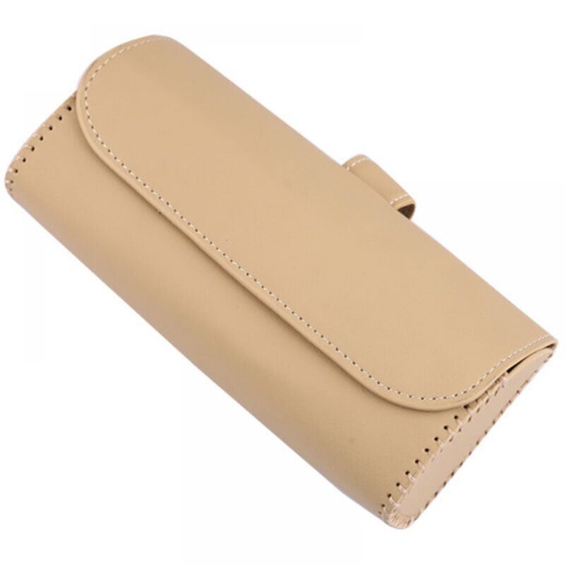 Cyslmuk - Auto-Brillenbox, Auto-Sonnenblenden-Brillenhalter mit Verschluss, Aufbewahrungsbox für Auto-Visierkarten, Münzen, Schlüssel