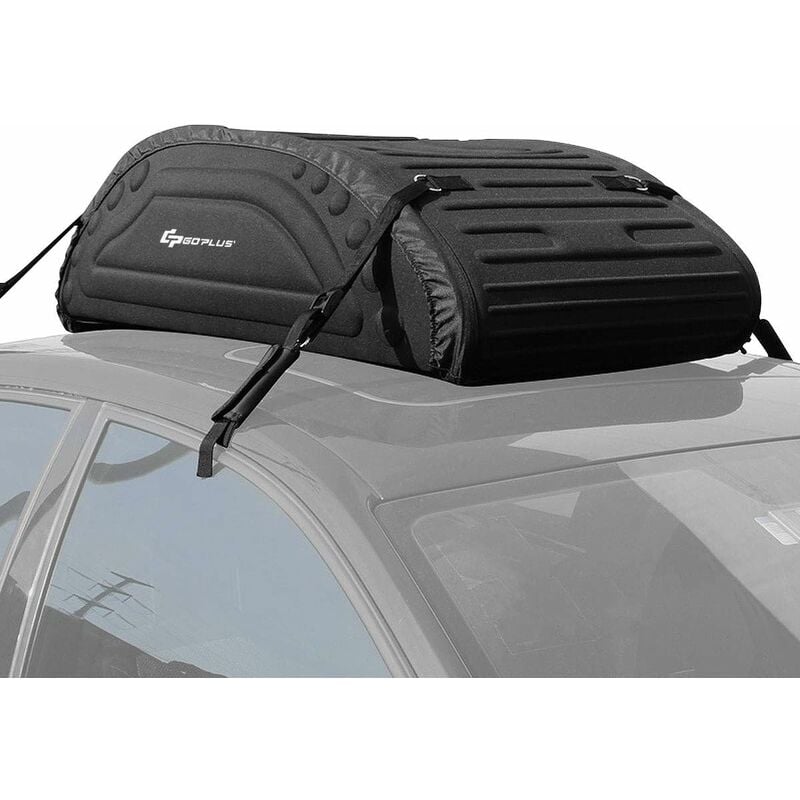 Auto Dachtasche 400L, Dach Gepaecktraeger, Faltbare Dachbox Softbox, Wetterbestaendiger Dachkoffer aus Wasserdichtem Stoff, Aufbewahrungsbox