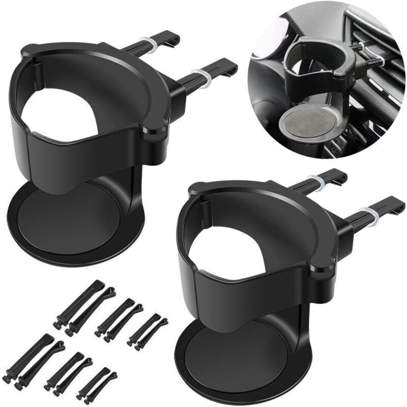 Auto-Getränkehalter, 2 Stück Auto-Lüftungsbecherhalter, verstellbare Auto-Getränkehalter für die Auto-Lüftungsschlitze, Kaffeebecher- und