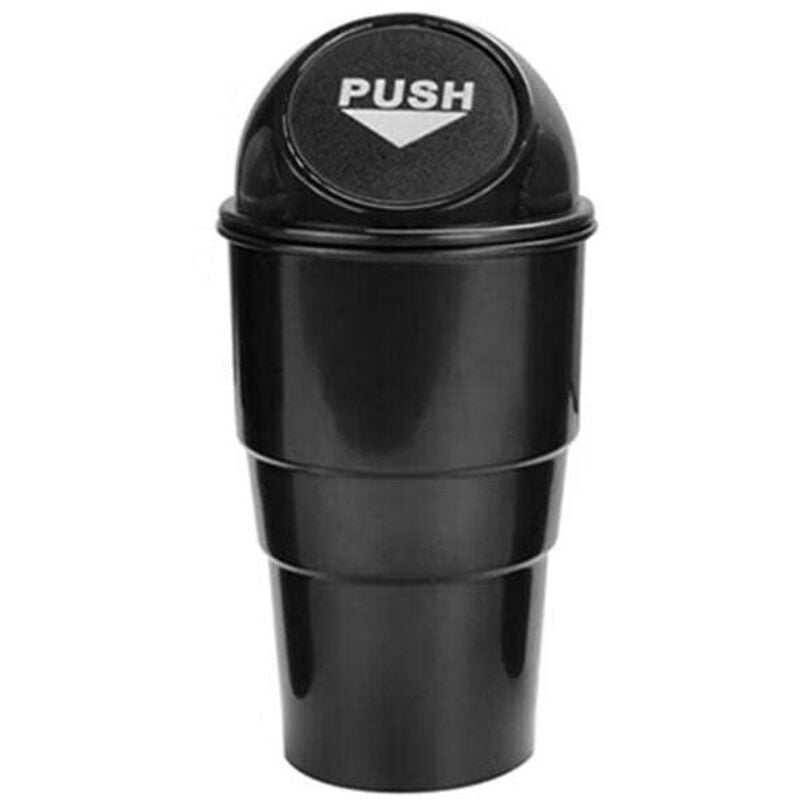 Auto-Getränkehalter, Mülleimer, kleiner Mini-Mülleimer, Auto-Mülleimer für Auto, Büro, Zuhause (schwarz)