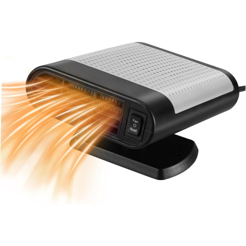 Aiperq - Auto-Heizung, 12 v, Auto-Heizung, elektrische Heizung, Abtau-Demister mit Luftreinigung, 2-in-1-Modell, schwarze und rote Auto-Abtau-Heizung