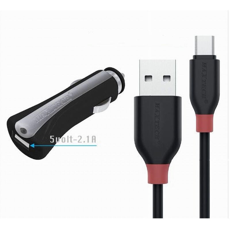 Trade Shop - autobatterie-ladegerät-kit mit micro-usb-kabel 1MT 10WATT MA-S02 Maxtech