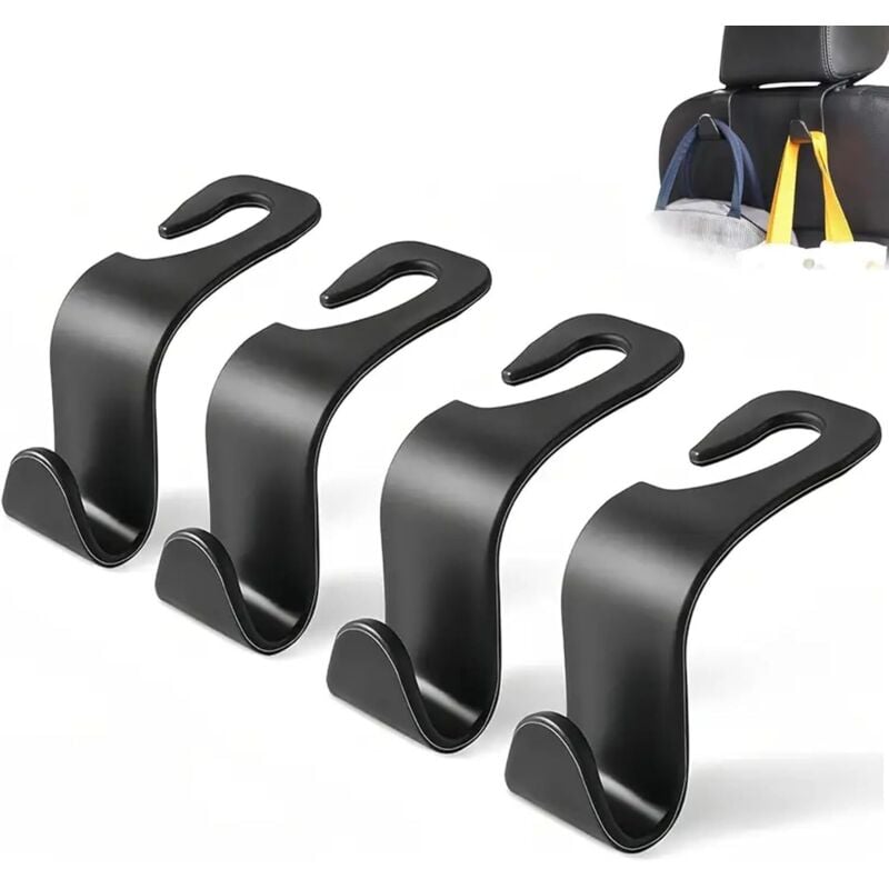 Bluedeer - Auto Lagerung Haken 4 Stück, Kopfstützen Auto Haken Aufbewahrungshaken für Autositz Autositz Rücksitzhaken Kopfstütze Kleiderbügel