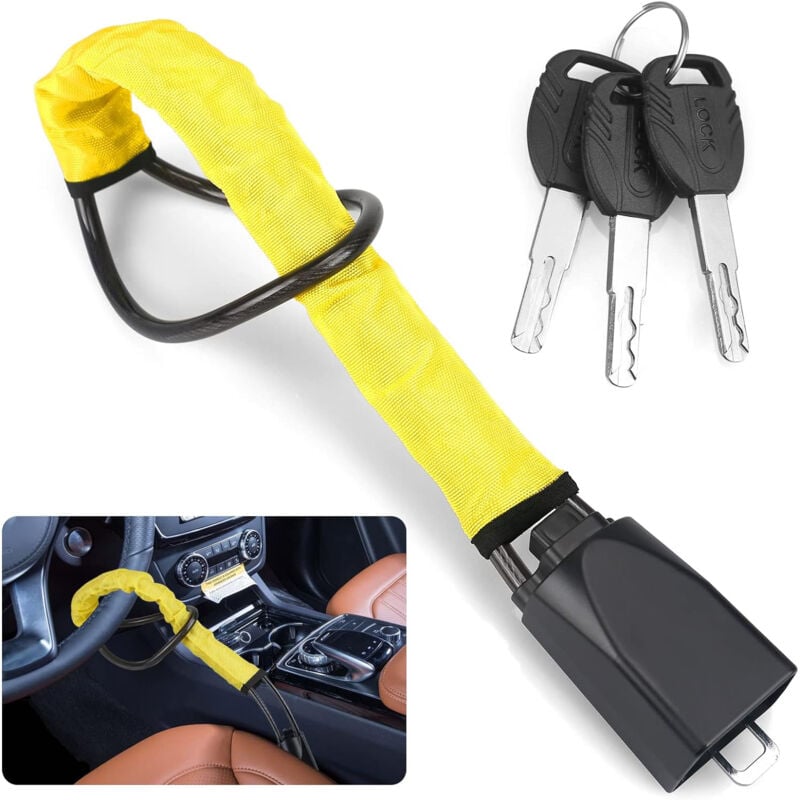 Auto-Lenkradschloss – Auto-Lenkrad-Sperrstange, Auto-Lenkradschloss, Anti-Diebstahl-Auto-Sicherheit, universelles