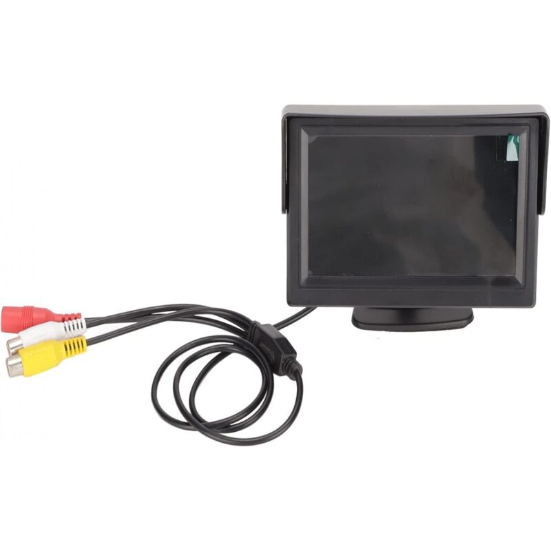 Auto-Monitor, 480x272 LCD-Rückfahrkamera-Monitor Schwarz V1/V2 16:9 Eingang mit Sonnenschutzblende für Auto