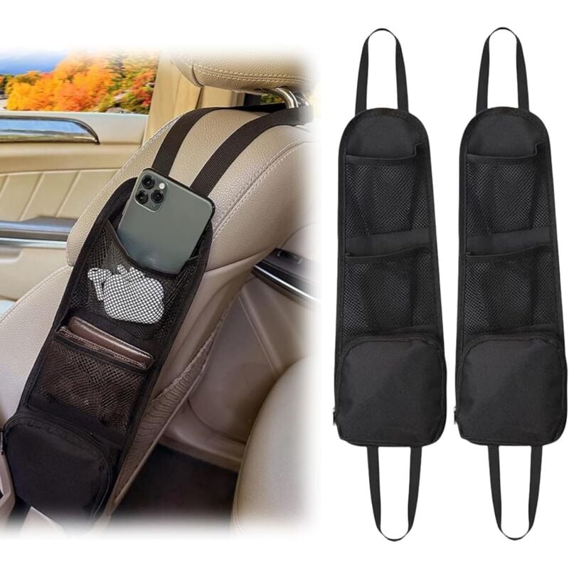 Auto Organizer, 2 Stück, Autositz Organizer, Auto-Sachenhalter, Baby-Autositz Organizer, Autositz Organizer, Auto Organizer