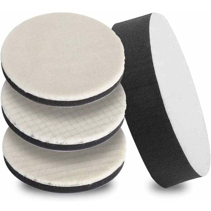 Shining house Auto-Polierwolle und Schwämme, 125 mm, 4 Stück, Schwamm-Polier-Motorhauben-Pads, Polierscheibe für Poliermaschine, Polierer,