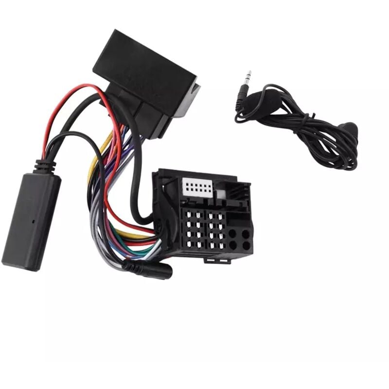 Auto Stereo Bluetooth Musik AUX Kabel Adapter Freisprecheinrichtung Harness Kit für BMW E60 E63 E90 E91, Schwarz Praktische