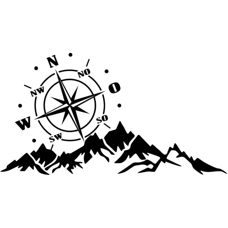 Auto SUV Universal Motorhaube Aufkleber Berg Kompass Grafik Aufkleber Aufkleber Dekoration