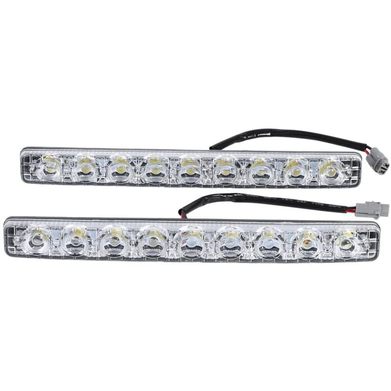 Auto-Tagfahrlicht, Auto-Tagfahrlicht Auto-Tagfahrlicht Frontscheinwerfer/Scheinwerfer 2 Stück Weiß 9-Led Lue Strip Tagfahrlicht Drl Auto Nebel