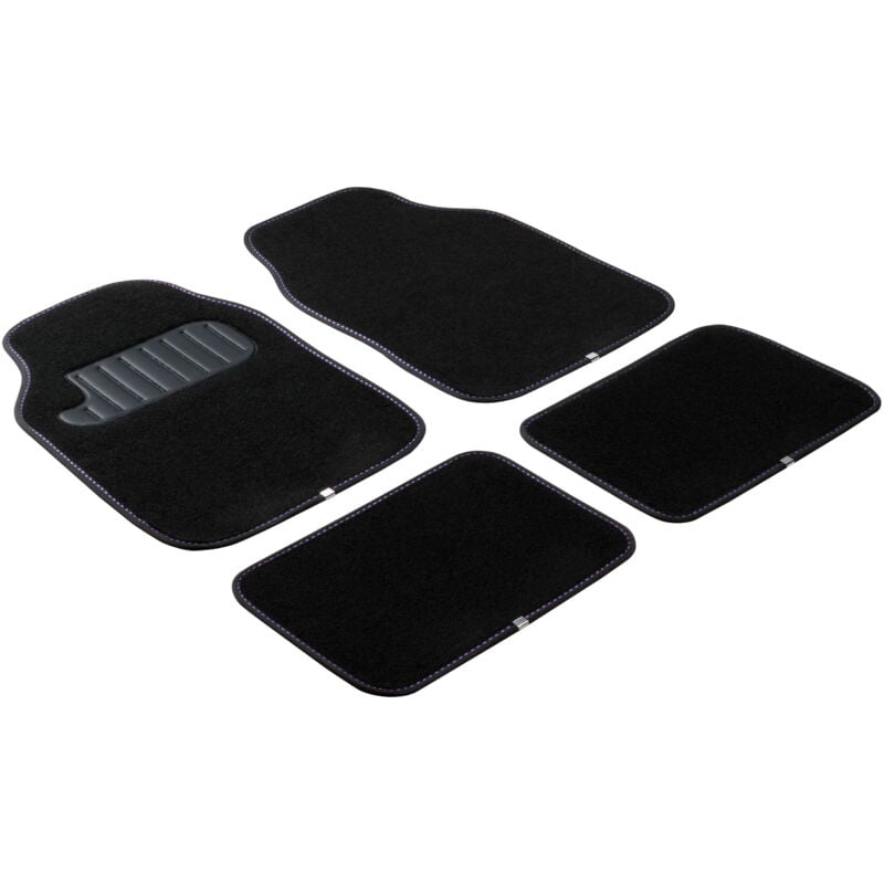 Auto-Teppich The Color, Universal Fußmatten-Set 4-teilig schwarz/lila