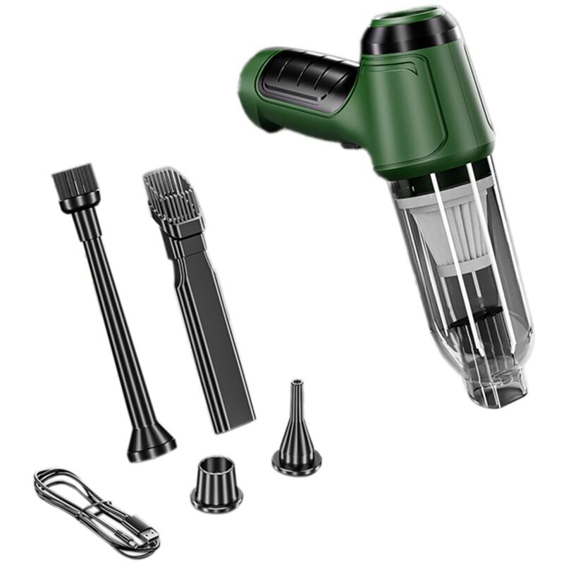 Auto-Wireless-Staubsauger, Blasbar, HaushaltsgeräT, Staubsauger, Heimauto, Doppelnutzung, Mini-Staubsauger, GrasgrüN